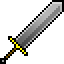 Simple, hand-drawn pixel art sword sprite.