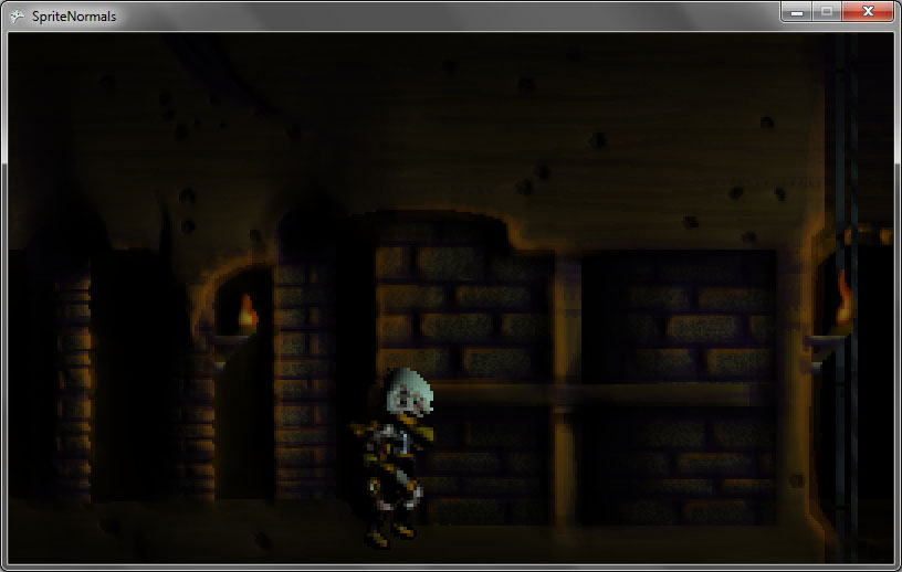 Screenshot of normal-mapped lit scene